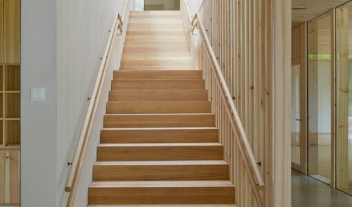 staircase kindergarten Bings, structural planning timber work by amiko bau consult