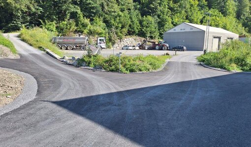 New road layout near Schlosstobel river bridge, Thueringen (A)