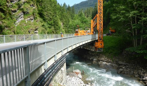 bridge at power station bregenzerwaldstrasse inspection device amiko