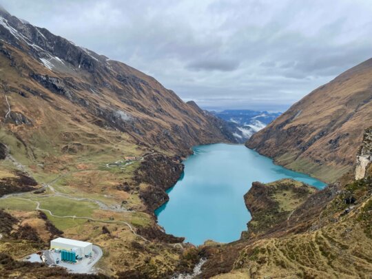 view on reservoir Mooserboden, amiko bau consult