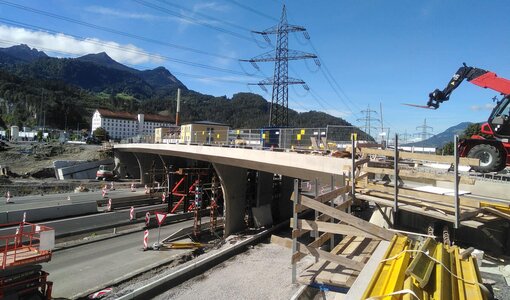 Junction Bludenz-Buers, A14, installation plan and digital terrain model by amiko bau consult