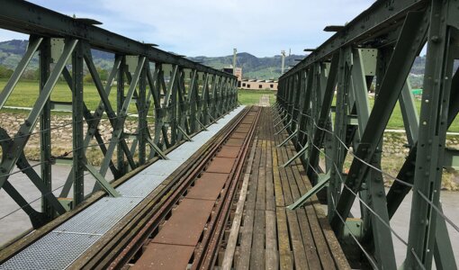 dismantling service railway bridge Maeder (A), International Rhine-Stream-Control, amiko bau consult