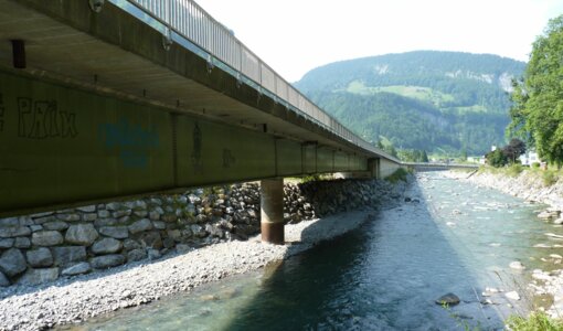 Bregenzerachbrücke Mellau Brückenprüfung 2015 amiko