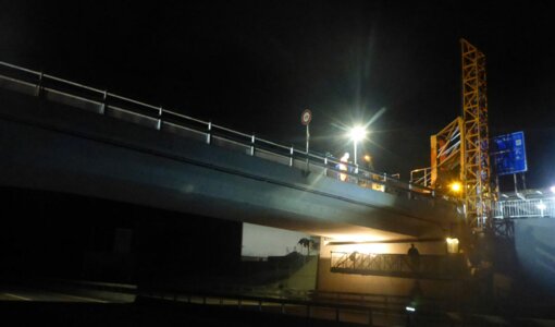 County government of Vorarlberg, bridge across Old Rhine, Hoechst, inspection