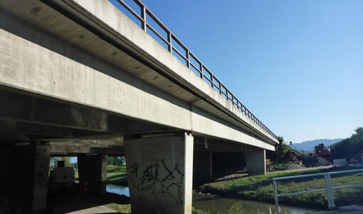 Prüfung Zustand Brücke über Kanal, A14