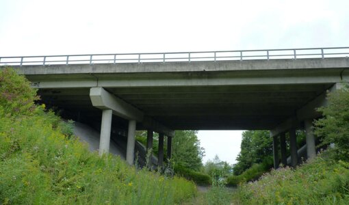 Brücken A14, Abstimmung Schutzgerüst für ÖBB-Gleise