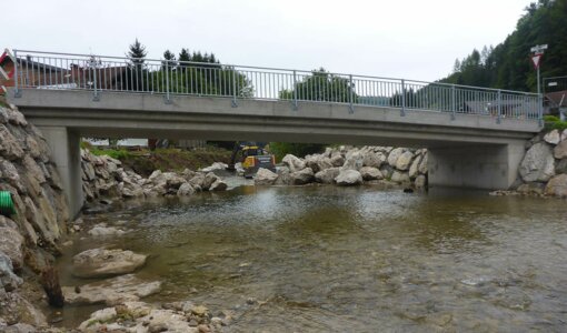 torrent and avalanche control Upper Austria, structural analysis by amiko for replacement building of old timber bridge in Aurach (Upper Austria)