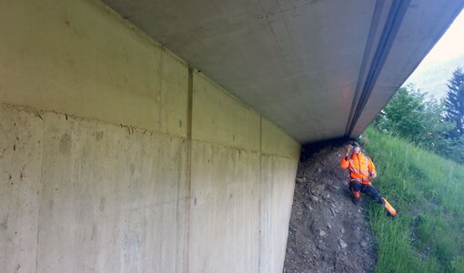amiko bau consult during bridge inspection on the S16 in 2024