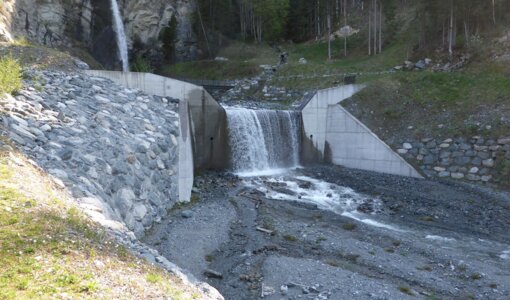 torrent barrier Balbierbach, site inspection and in-situ survey