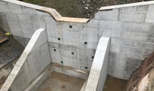 Consolidation check dam Auenlatsch river