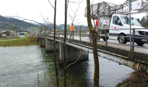At the inspection of the existing Sophien bridge in Bad Goisern