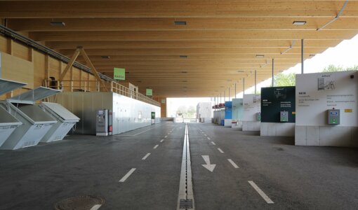 new building of refuse collection center in Lauterach (A), amiko