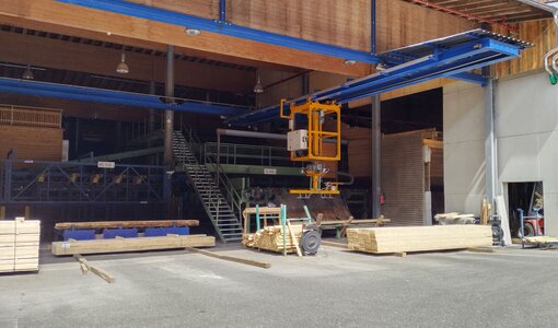 Planung Neubau Sägehallenüberdachung mit Hallenkran durch amiko bau consult, Bludenz