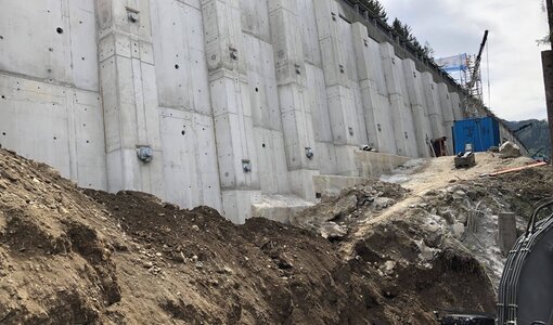 A10 Tauern motorway, A101 feeder street Bischofshofen anchor wall Buchberg 2.3, reconditioning anchorage