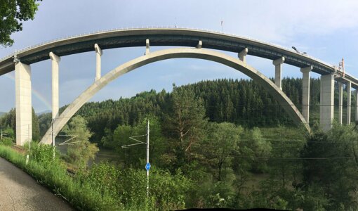 long shot bridge S6, Bruck, inspection by amiko for ASFINAG