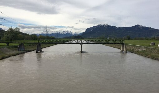 International Rhine-Stream-Control, dismantling bridge Maeder, amiko