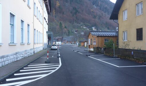 Hallstatt bus traffic regulation, planning tractrix curves routes amiko bau consult