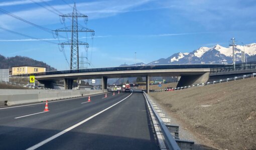New building bridges over A14 at motorway junction Bludenz-Bürs, verfication structural calculation amiko bau consult