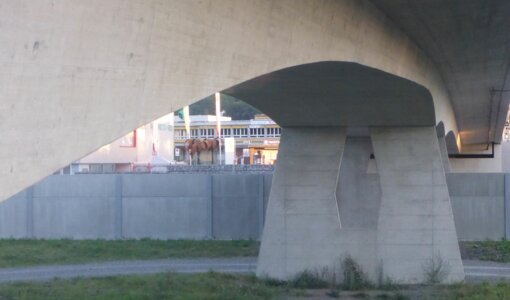 Bridge inspection for county government of Vorarlberg, Old Rhine, by amiko