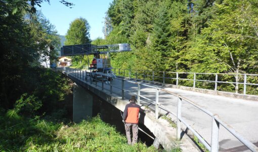 Bad Goisern, inspection of Finsterbach bridge by amiko bau consult