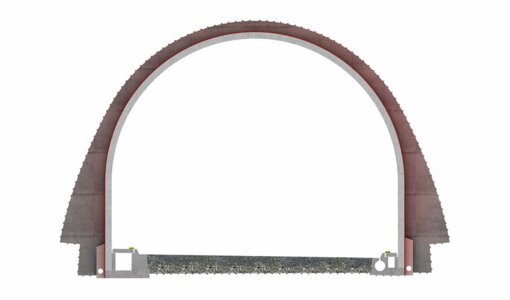 tunnel Duernstein, statical-construction planning of reinforced inner shell