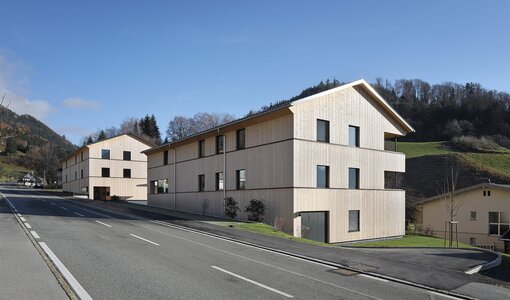 Wohnbauselbsthilfe Vorarlberg, housing estate Jadbergstrasse, statically pre- and end-measurement by amiko