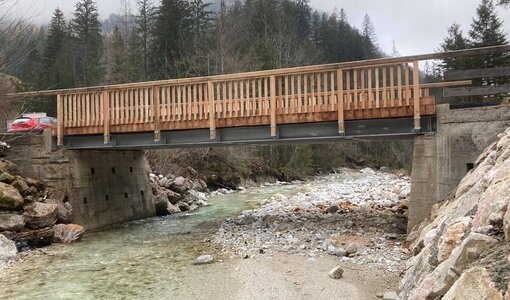 reconstruction bridges Postalm road, amiko bau