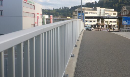 Bridge inspection near custom office St. Margrethen, Switzerland Austria