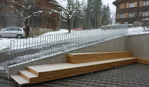 Rebuilding of secondary school Grosses Walsertal, addition of new school yard