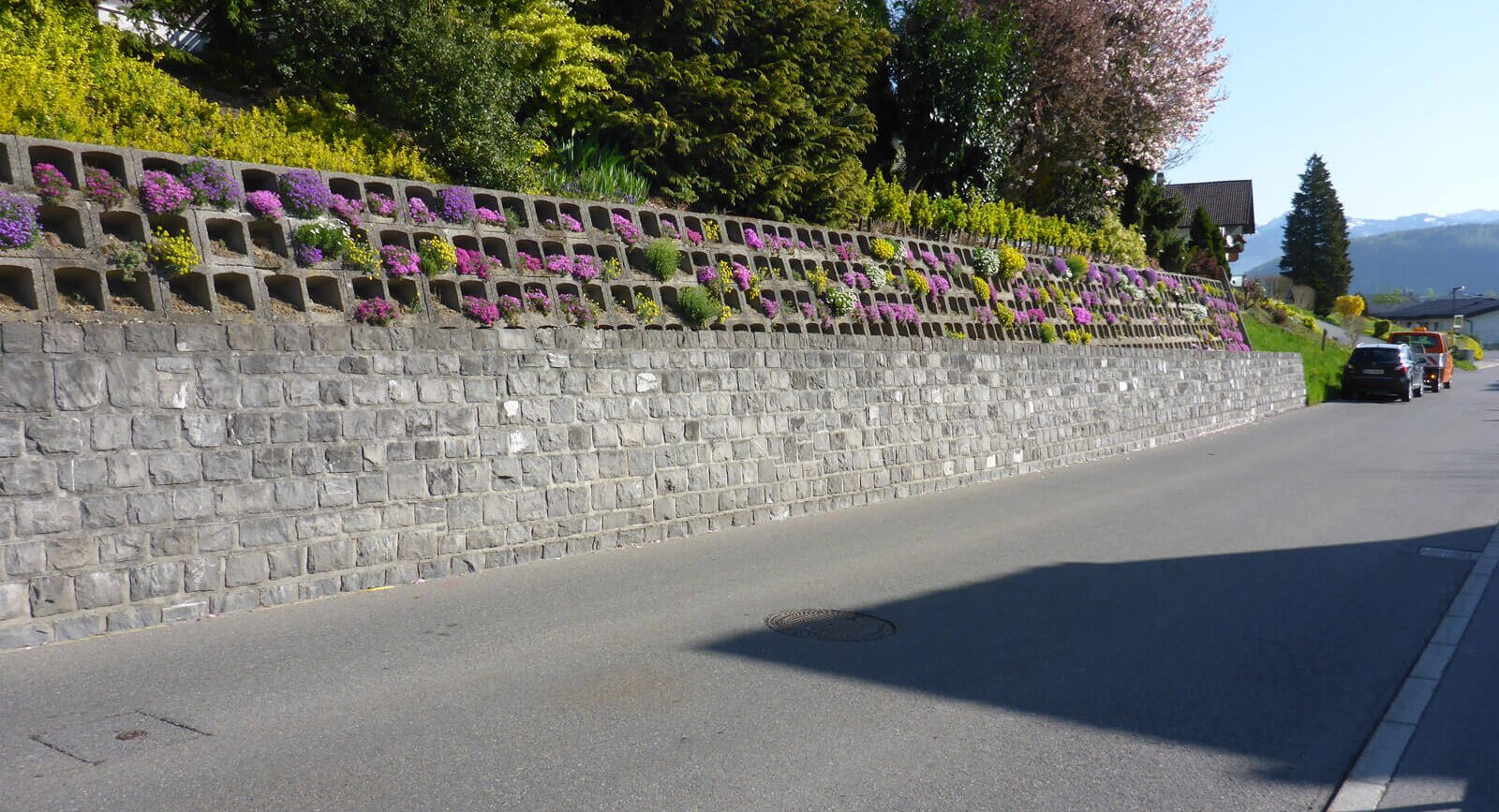 Inspection trough-/retaining structures on the county roads of Vorarlberg 2018