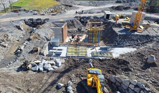Torrents and Avalanche Protection Office, new erection of bridge in Thueringen, Schlosstobel