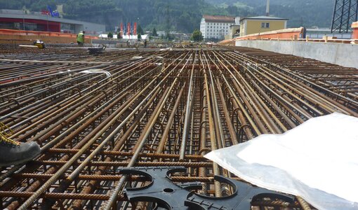Reinforcement bars new building of bridge across A14, amiko bau consult