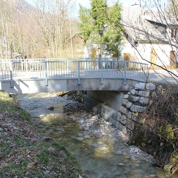 Building of new bridge Schoeffaubach, Bad Ischl