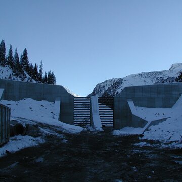 Planning slit dam mountain torrent, Lech a. A. (A)