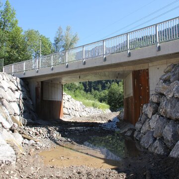 New building torrent barrier, bridges und reallocation L83 Rellsbach